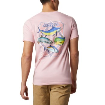 Columbia T-Shirt Heren, PFG Brasso Roze, 08OETPJZL